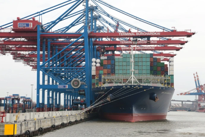 blue and red cargo ship on sea during daytime